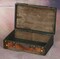 Wooden Vintage Luggage Trunks - Antique Carry-on Suitcase Storage Box with Hinged Lids, Old-Fashioned Decorative Box
